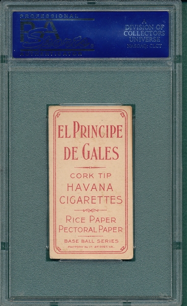 1909-1911 T206 Conroy, Bat El Principe De Gales Cigarettes PSA 4