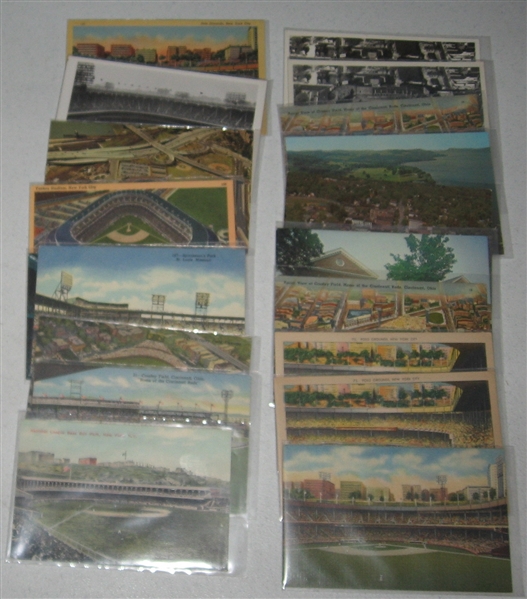 1940-80s Baseball Parks Postcards Lot of (25)