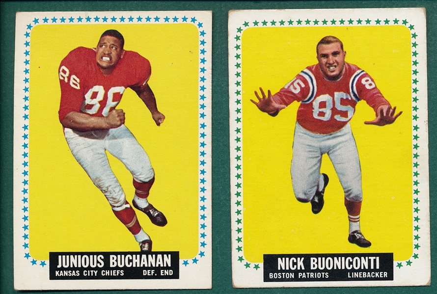 1964 Topps FB Lot of (160) W/ Buck Buchanan, Rookie