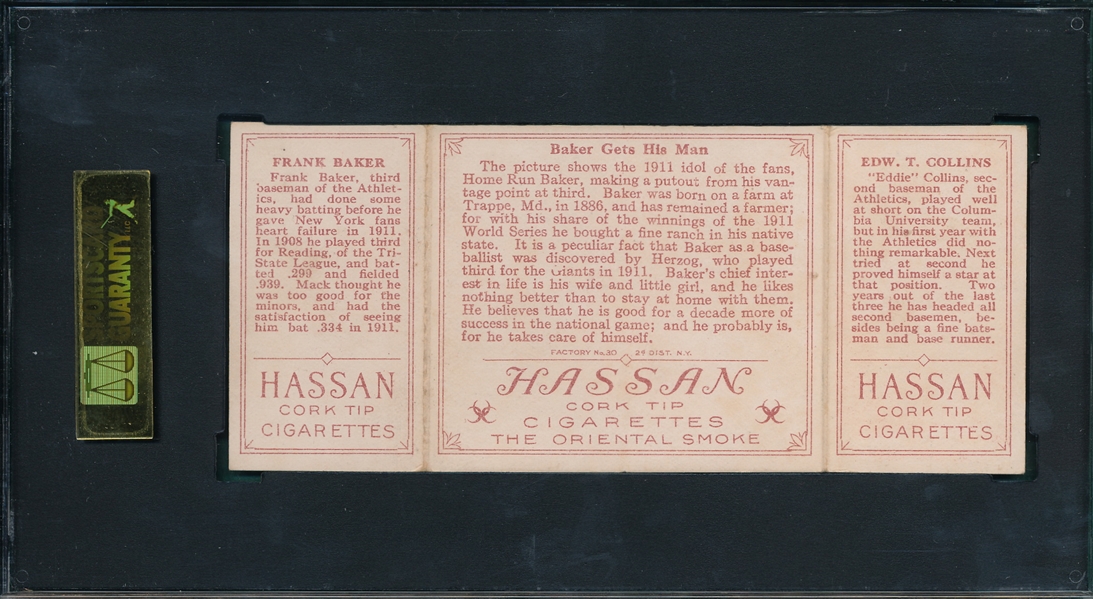 1912 T202 Baker Gets His Man, Collins/Baker, Hassan Cigarettes SGC 40