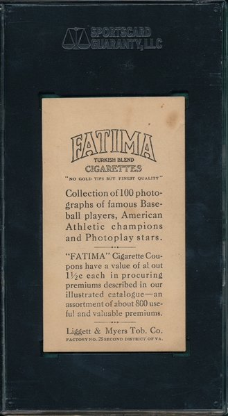 1914 T222 Eddie Murphy Fatima Cigarettes SGC 50