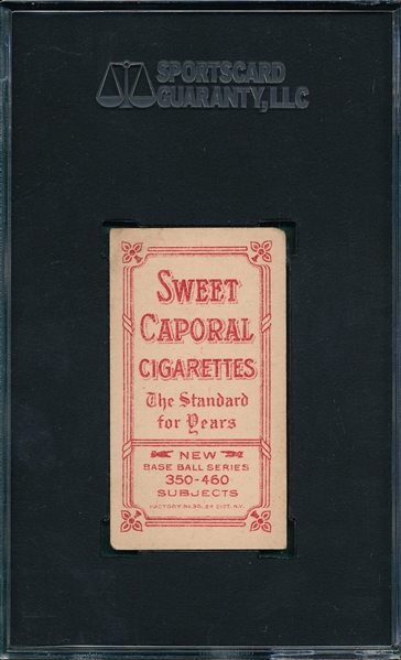 1909-1911 T206 Herzog, Boston Sweet Caporal Cigarettes SGC 50