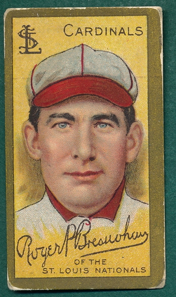 1911 T205 Roger Bresnahan, Mouth Closed, Piedmont Cigarettes 