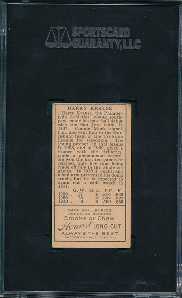 1911 T205 Krause Honest Long Cut SGC 50