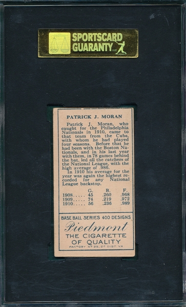 1911 T205 Moran Piedmont Cigarettes SGC 50