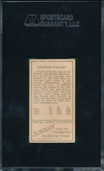 1911 T205 O'Leary Hassan Cigarettes SGC 50