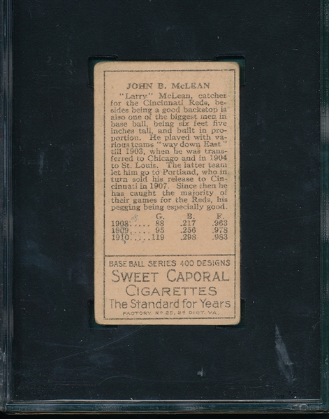 1911 T205 McLean Sweet Caporal Cigarettes SGC 50
