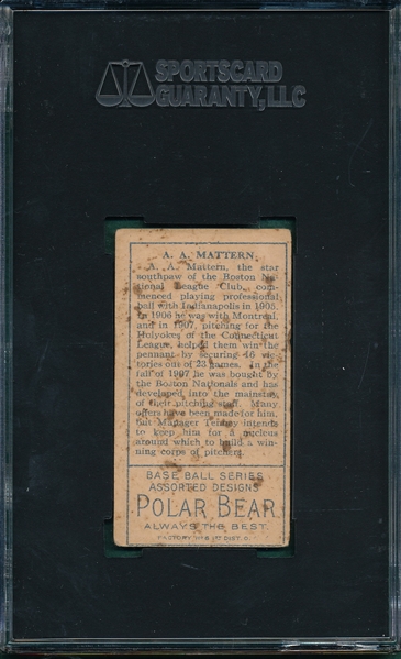 1911 T205 Mattern Polar Bear SGC 50
