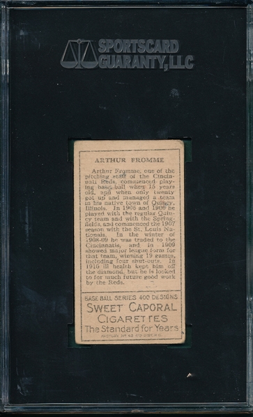 1911 T205 Fromme Sweet Caporal Cigarettes SGC 55