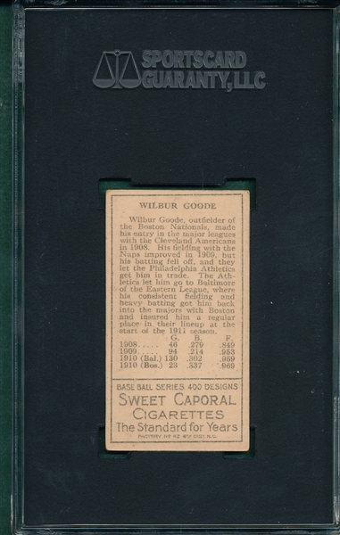1911 T205 Goode Sweet Caporal Cigarettes SGC 55