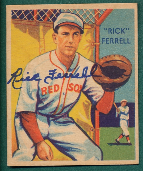 1934-36 Diamond Star #48 Rick Ferrell, Autographed JSA Authentic
