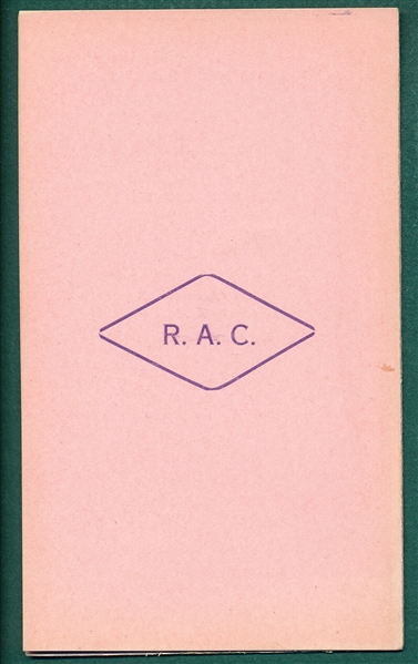 1920 Rovers Junior League Membership Card Jack Barry