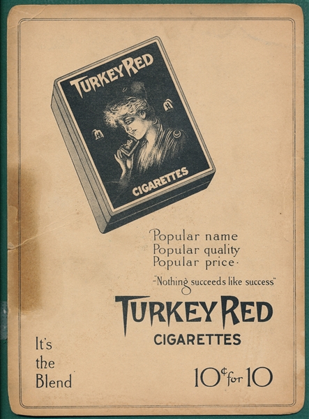 1910-11 T3 #81 Bob Bescher Turkey Red Cigarettes *Ad Back*
