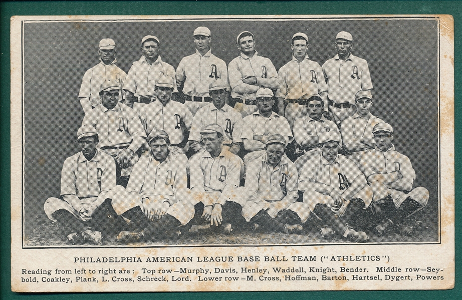 1905 Philadelphia Athletics Postcard