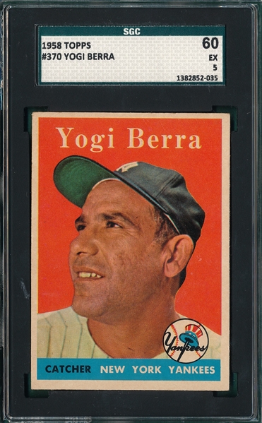 1958 Topps #370 Yogi Berra SGC 60 