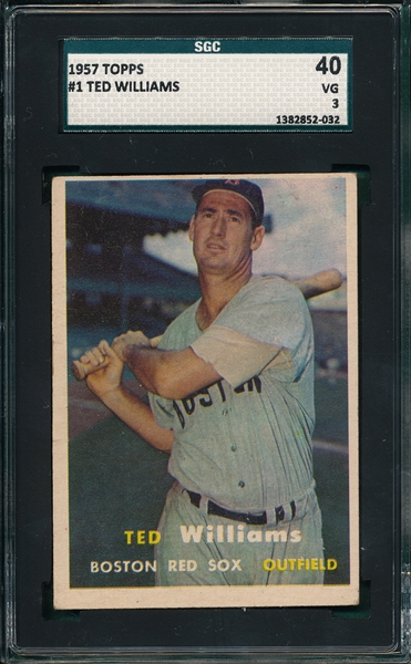 1957 Topps #1 Ted Williams SGC 40