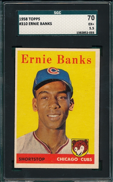 1958 Topps #310 Ernie Banks SGC 70