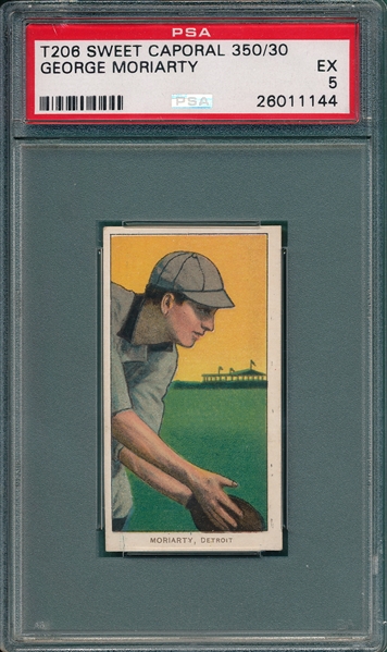 1909-1911 T206 Moriarty Sweet Caporal Cigarettes PSA 5