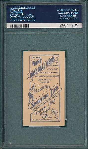 1911 M116 Fred Clark, Blue Sporting Life PSA Authentic
