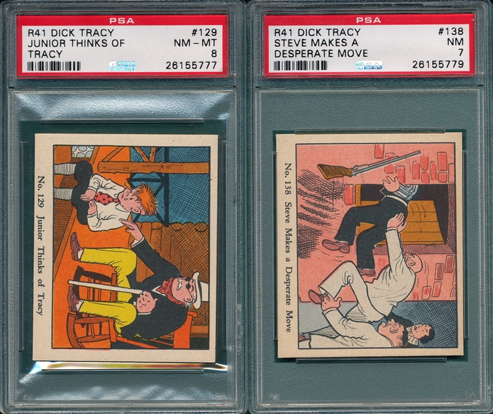 1937 R41 Dick Tracy Lot of (13) PSA 7 & 8