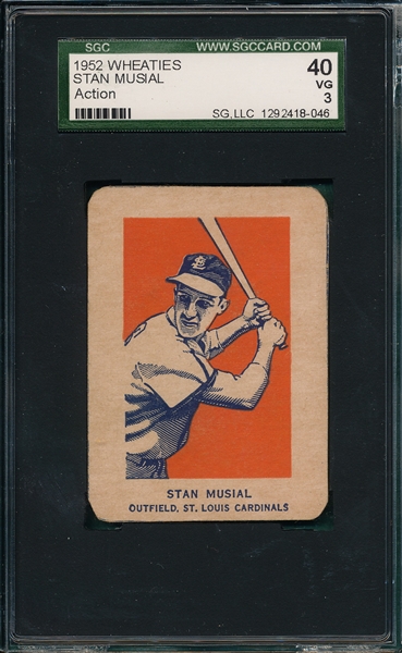 1952 Wheaties Stan Musial, Action SGC 40