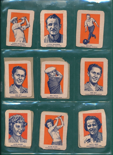 1952 Wheaties & Berk Ross Various Sports Lot of (33) W/ Snead, Hogan & Kramer PSA 7