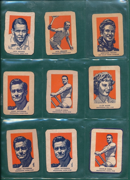 1952 Wheaties & Berk Ross Various Sports Lot of (33) W/ Snead, Hogan & Kramer PSA 7