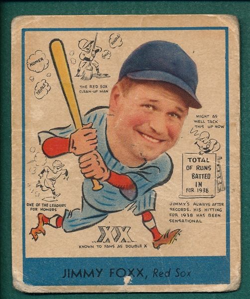 1938 Goudey #273 Jimmy Foxx
