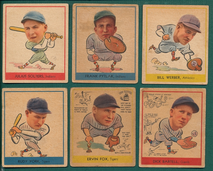 1938 Goudey Lot of (6) W/ #255 Solters