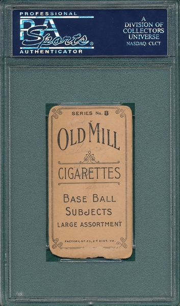 1910 T210-8 Hickman Old Mill Cigarettes PSA Authentic