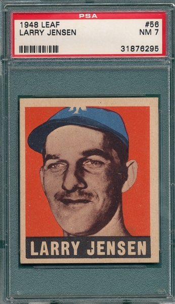 1948-49 Leaf #56 Larry Jensen PSA 7