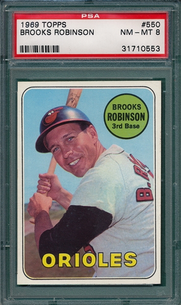 1969 Topps #550 Brooks Robinson PSA 8