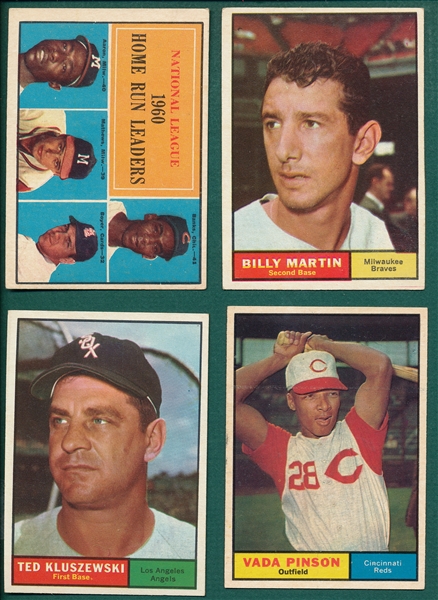 1961 Topps Lot of (34) W/ #43 Aaron Leader 
