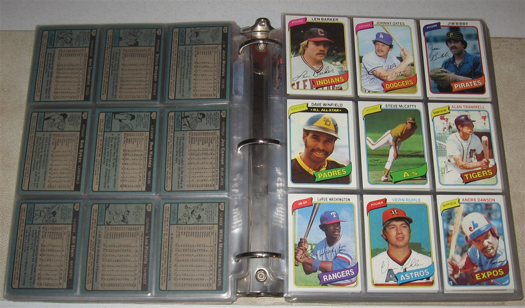 1980 Topps Baseball Complete Set (726) W/ Rickey Henderson, Rookie