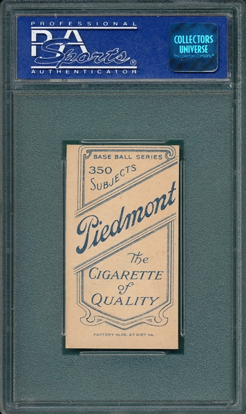 1909-1911 T206 Taylor Piedmont Cigarettes PSA 8 OC