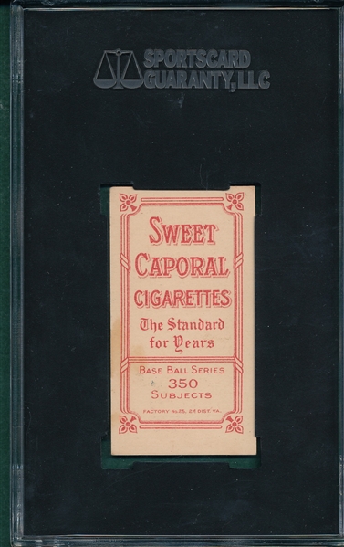 1909-1911 T206 Lattimore Sweet Caporal Cigarettes, Factory 25, SGC 70