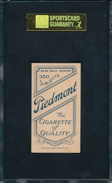 1909-1911 T206 Maloney Piedmont Cigarettes SGC 70