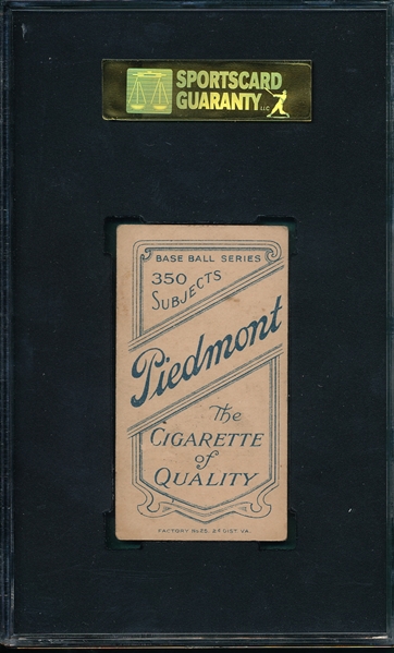1909-1911 T206 Lundgren, KC, Piedmont Cigarettes SGC 50
