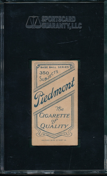 1909-1911 T206 Carr Piedmont Cigarettes SGC 60