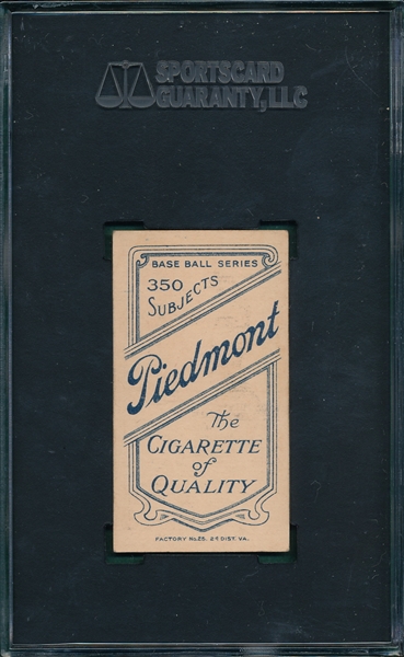 1909-1911 T206 Arndt Piedmont Cigarettes SGC 60
