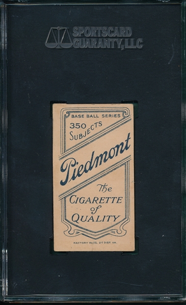 1909-1911 T206 Burchell Piedmont Cigarettes SGC 60