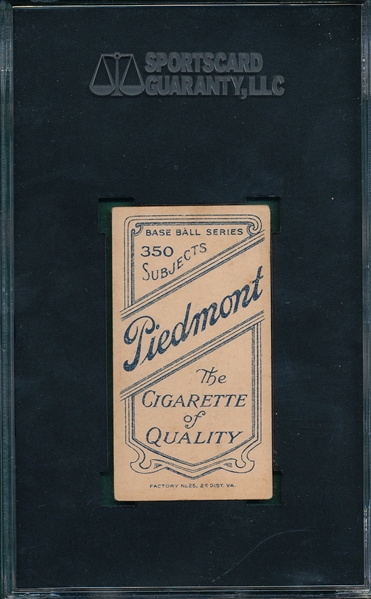 1909-1911 T206 Cravath Piedmont Cigarettes SGC 60