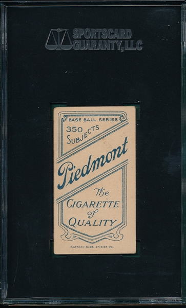 1909-1911 T206 Malarkey Piedmont Cigarettes SGC 60
