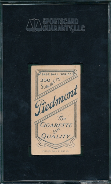 1909-1911 T206 Shaw Piedmont Cigarettes SGC 60