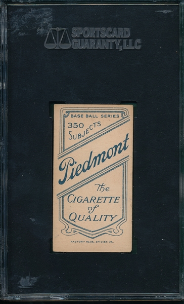 1909-1911 T206 Pickering Piedmont Cigarettes SGC 60