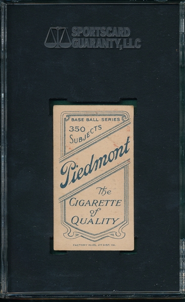 1909-1911 T206 Sharpe Piedmont Cigarettes SGC 60