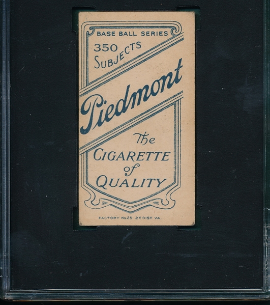 1909-1911 T206 Schreck Piedmont Cigarettes SGC 60