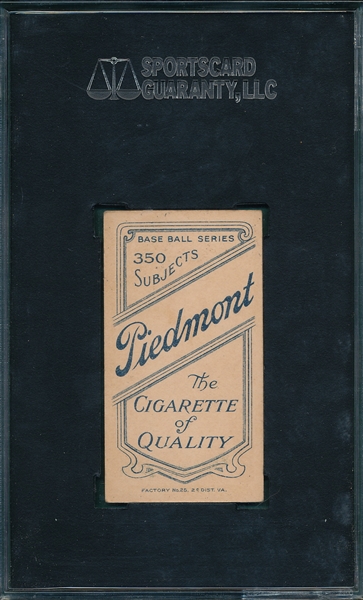 1909-1911 T206 Young, Irv, Piedmont Cigarettes SGC 60