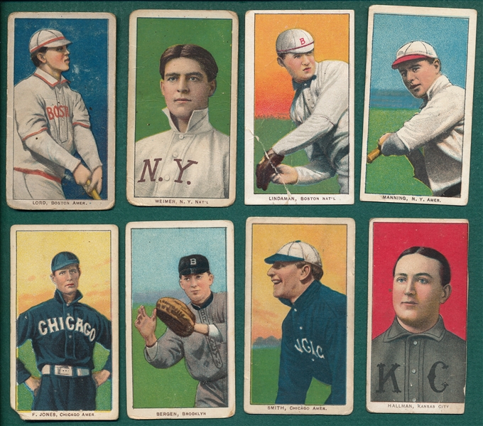 1909-1911 T206 Lot of (8) W/ Manning