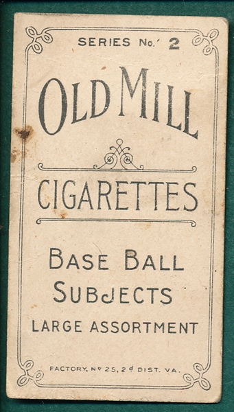 1910 T210-2 Clunk Old Mill Cigarettes